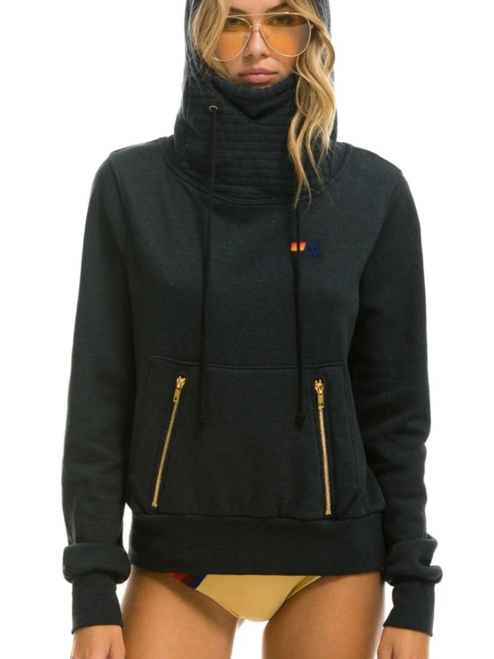 Like New Aviator Nation Ninja Charcoal Hoodie